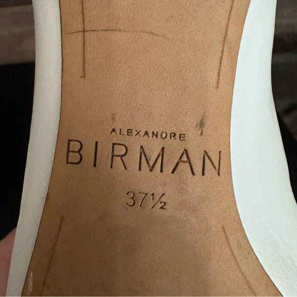 Blogger Fav! Alexandre Birman Women's White Leather Kitten Heels Ankle Boots 37 - Picture 14 of 14